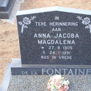 FONTAINE Anna Jacoba Magdalena, de la 1905-1991