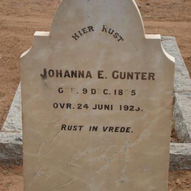 GUNTER Johanna E. 1865-1925