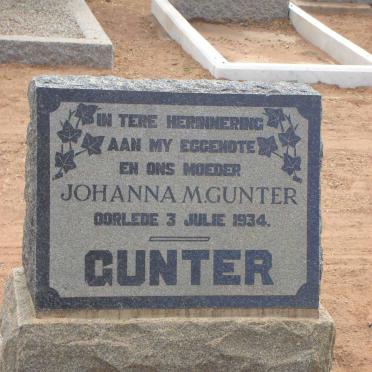 GUNTER Johanna M. -1934