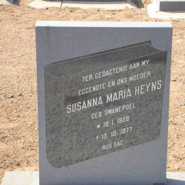 HEYNS Susanna Maria nee SWANEPOEL 1928-1977