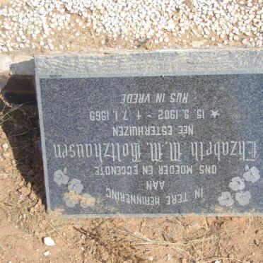HOLTZHAUSEN Elizabeth M.M. nee ESTERHUIZEN 1902-1969