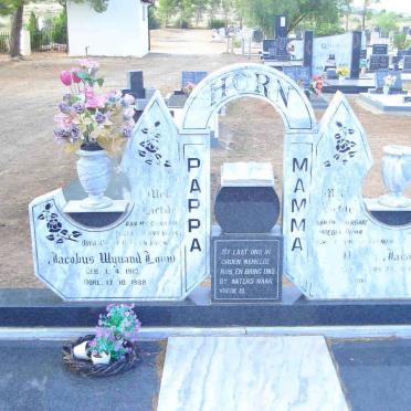 HORN Jacobus Wynand Louw 1913-1988 &amp; Maria Jacoba 1916-