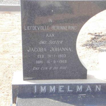 IMMELMAN Jacoba Johanna 1903-1969