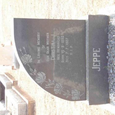 JEPPE Christina J. nee HENDRICKS 1892-1927