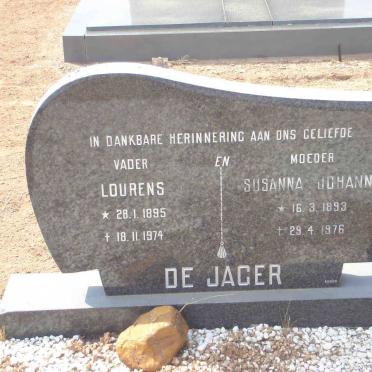 JAGER Lourens, de 1895-1974 &amp; Susanna Johanna 1893-1976