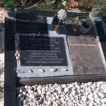 KRAPOHL Ferdi 1930-2002 & Sophia 1936-2015 :: KRAPOHL Ferdi 1956-2014