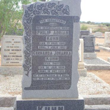 KUHN Philip Adrian 1881-1953 &amp; Gerharda Johanna SMIT 1886-1952