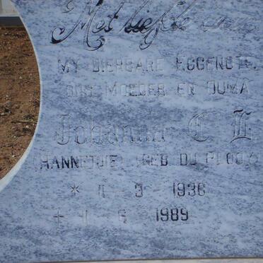 LOUW Johanna C.L. nee DU PLOOY 1936-1989