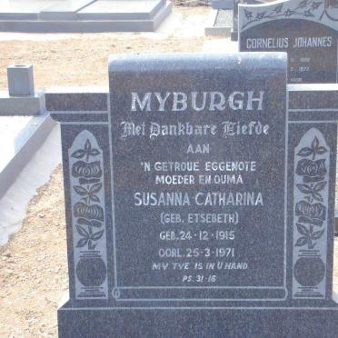 MYBURGH Susanna Catharina nee ETSEBETH 1915-1971