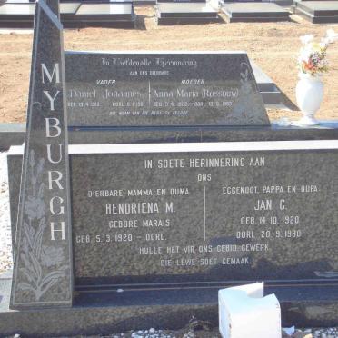 MYBURGH Jan C. 1920-1980 &amp; Hendriena M. MARAIS 1920-