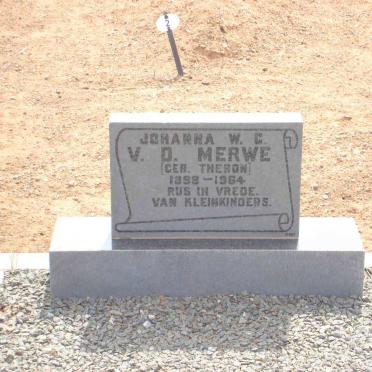 MERWE Johanna W.G., v.d. nee THERON 1899-1964