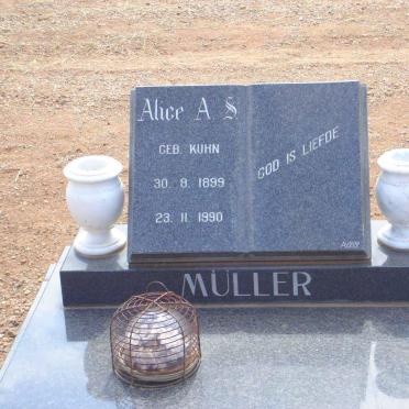 MULLER Alice A.S. nee KUHN 1899-1990
