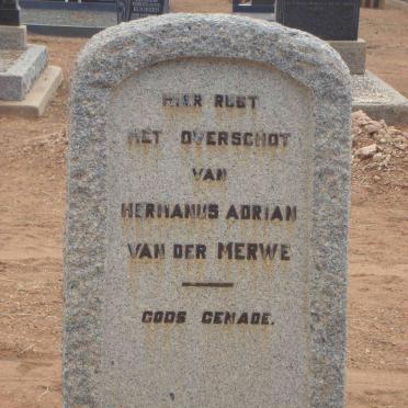 MERWE Hermanus Adrian, van der