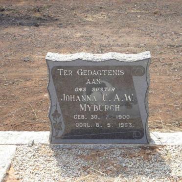 MYBURGH Johanna C.A.W. 1900-1963