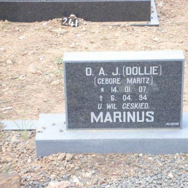MARINUS D.A.J. nee MARITZ 1907-1994
