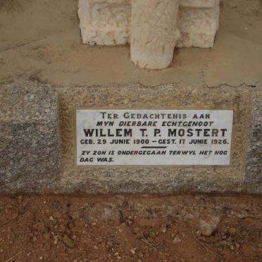 MOSTERT Willem T. P. 1900-1926