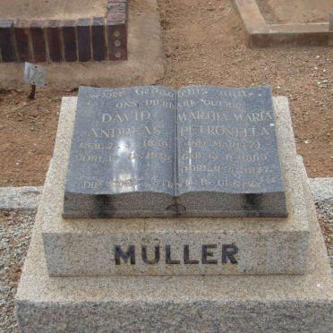 MULLER David Andreas 1859-1939 &amp; Martha Maria Petronella MARITZ 1863-1957