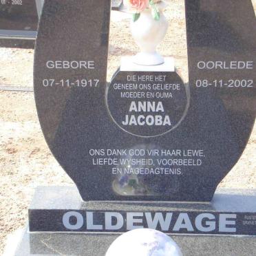 OLDEWAGE Anna Jacoba 1917-2002