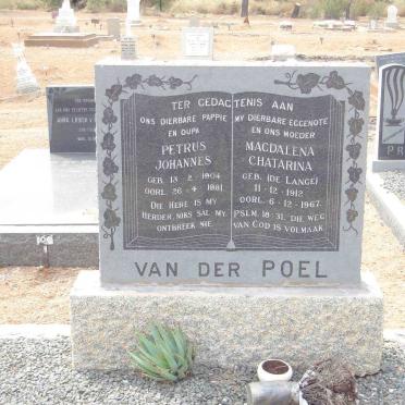 POEL Petrus Johannes, van der 1904-1981 &amp; Magdalena Chatarina DE LANGE 1912-1967
