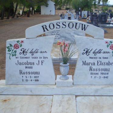 ROSSOUW Jacobus J.F. 1937-1991 &amp; Maria Elizabeth HOUGH 1942-