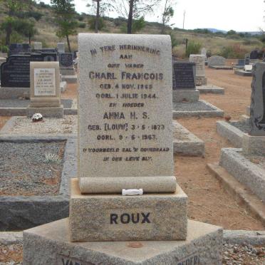 ROUX Charl Francois 1865-1944 &amp; Anna H.S. LOUW 1873-1963