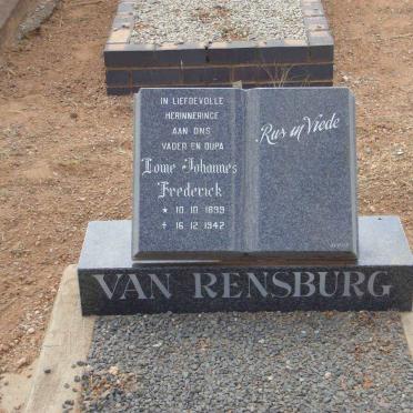 RENSBURG Louie Johannes Frederick, van 1899-1942