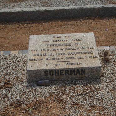 SCHERMAN Maria J. nee HAASEBROEK 1874-1949