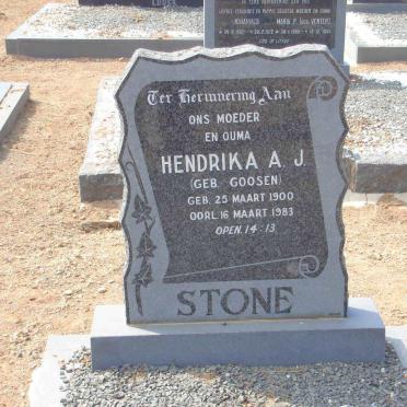 STONE Hendrika A.J. nee GOOSEN 1900-1983