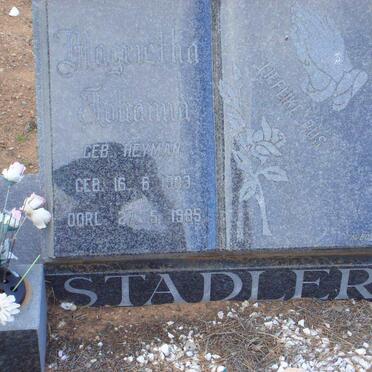STADLER Magrietha Johanna HEYMAN 1903-1995