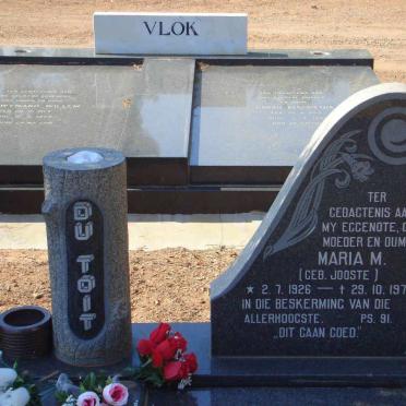 TOIT John James, du 1914-1989 &amp; Maria M. JOOSTE 1926-1978