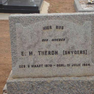 THERON E. M. nee SNYDERS 1870-1954