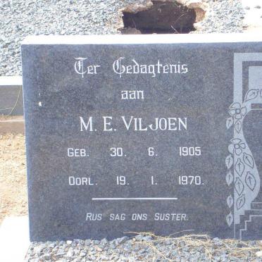 VILJOEN M.E. 1905-1970