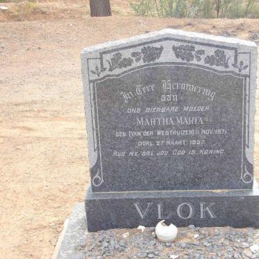 VLOK Martha Maria nee VAN DER WESTHUIZEN 1871-1957