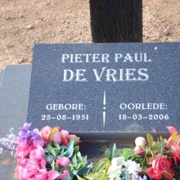 VRIES Pieter Paul, de 1951-2006