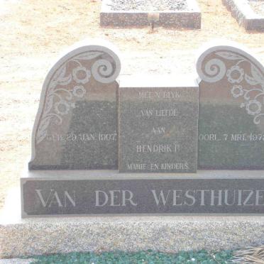 WESTHUIZEN Hendrik P., van der 1907-1973