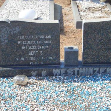 WESTHUIZEN Gert S., van der 1908-1978