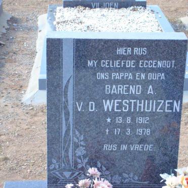 WESTHUIZEN Barend A., van der 1912-1978