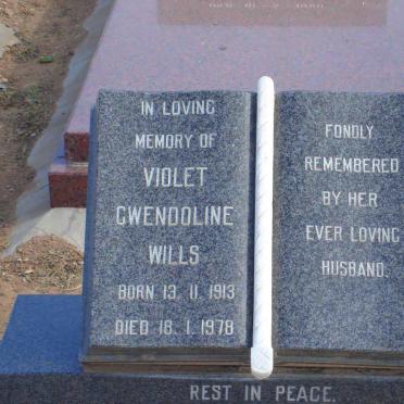 WILLS Violet Gwendoline 1913-1978