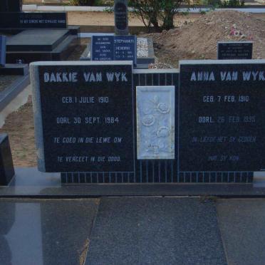 WYK Dakkie, van 1910-1984 &amp; Anna 1910-1995