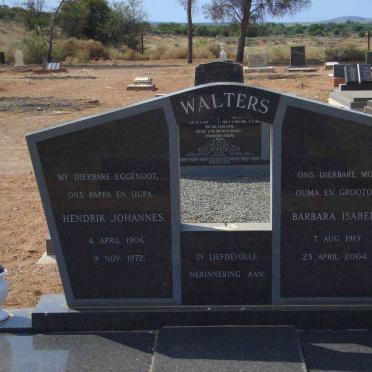WALTERS Hendrik Johannes 1906-1972 &amp; Barbara Isabella 1913-2004