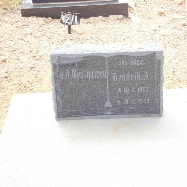 WESTHUIZEN Hendrik A., van der 1963-1963