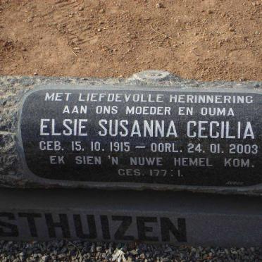 WESTHUIZEN Elsie Susanna Cecilia, van der 1915-2003