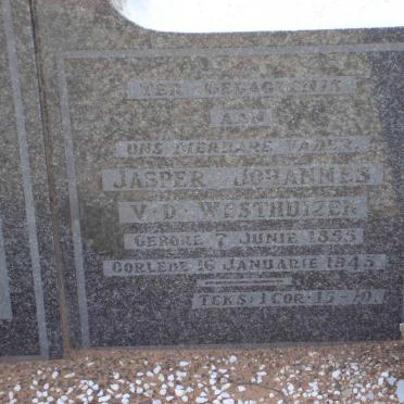 WESTHUIZEN Jasper Johannes, van der 1855-1945 &amp; Magdalena Maria HUGO 1858-1935