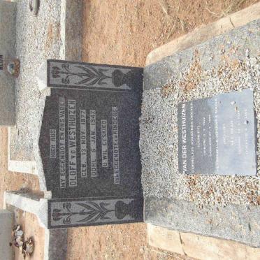 WESTHUIZEN, van der