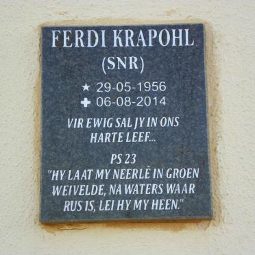 KRAPOHL Ferdi 1956-2014