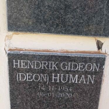 HUMAN Hendrik Gideon 1954-2020