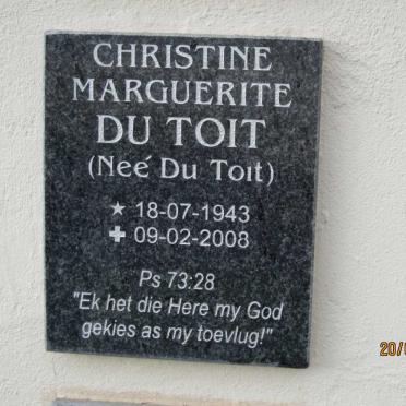 TOIT Christine Marguerite, du nee DU TOIT 1943-2008