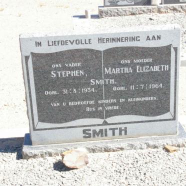 SMITH Stephen -1934 &amp; Martha Elizabeth -1964