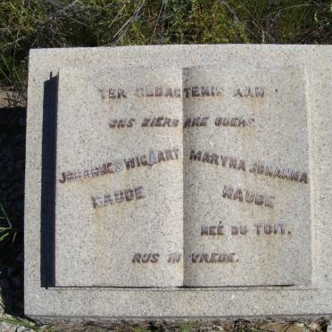 NAUDE Johannes Wigaart &amp; Maryna Johanna DU TOIT