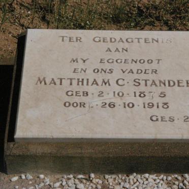 STANDER Matthiam C. 1875-1918